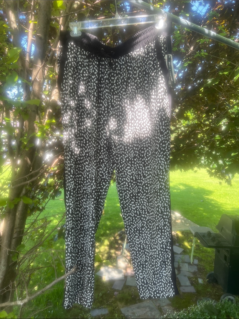 Zac & Rachel black and white animal print joggers